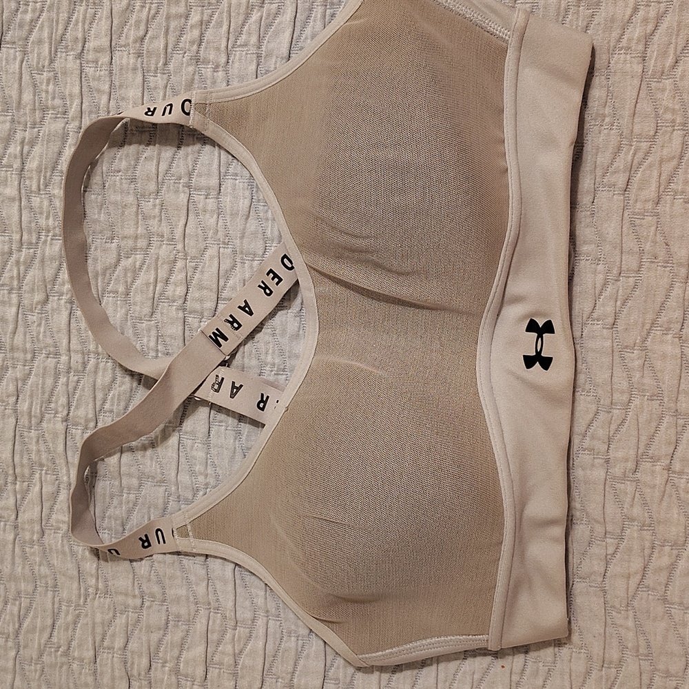 Under Armour Light Grey HeatGear Sportsbra